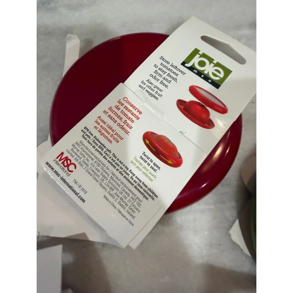 Joie MSC Fresh Stretch Pod Set 4pc Avocado Onion Tomato Lemon Food Savers NEW